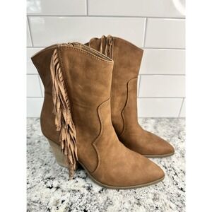 Dolce Vita‎ Nemily Faux Leather Pointed Toe Cowboy Western Boots Size 9.5 New